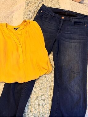 Revelry Dark Blue Mid-Rise Slim Jeans